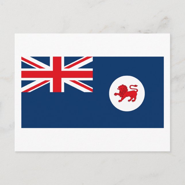 Postal Postcarta con bandera de Tasmania (Anverso)
