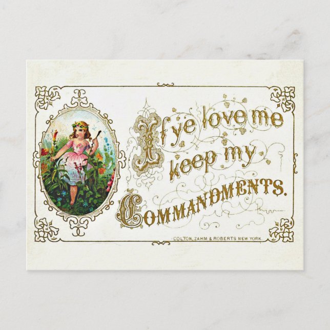 Postal Postcarta cristiana vintage (Anverso)