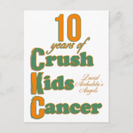 Postal Postcarta de 10 años de niños oprimidos contra el 