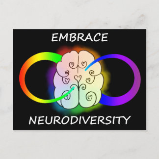 Postal Postcarta de abrazar la neurodiversidad