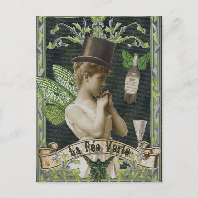 Postal Postcarta de Absinthe Fairy (Anverso)