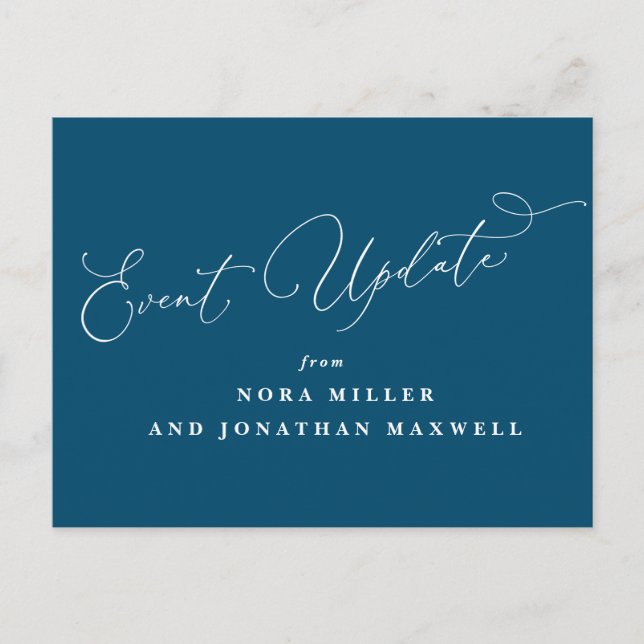 Postal Postcarta de actualización de evento de script (Anverso)