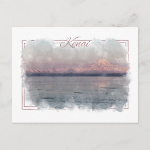 Postal Postcarta de acuarela de Kenai Alaskan