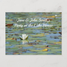 Postal Postcarta de acuarela del lago Waterlily