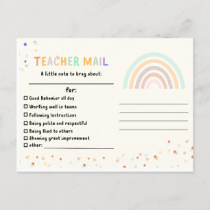 Postal Postcarta de agradecimiento a los estudiantes