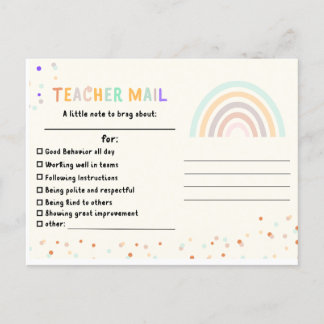 Postal Postcarta de agradecimiento a los estudiantes