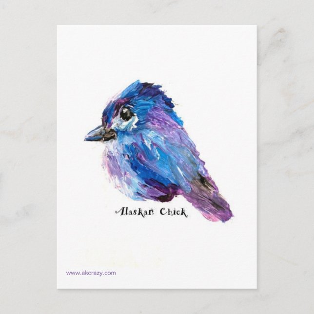 Postal Postcarta de Alaskan Chick (Anverso)