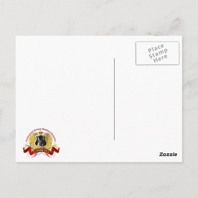 Postal Postcarta de amor incondicional del pastor alemán (Reverso)