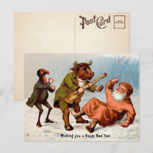 Postal Postcarta de Año Nuevo victoriana de la A-Strike
