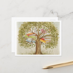 Postal Postcarta de aprendizaje inspirada en la naturalez