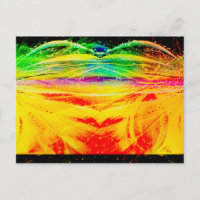 Postcarta de araña astronómica abstracta