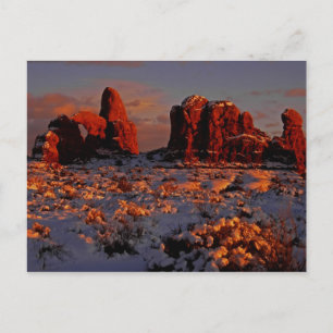 Postal Postcarta de Arches Winter Sunset