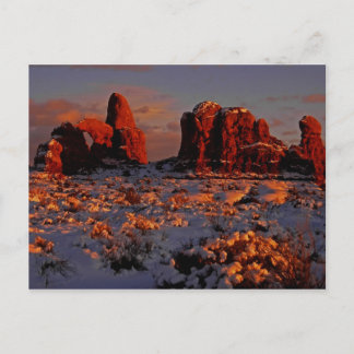 Postal Postcarta de Arches Winter Sunset