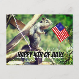 Postal Postcarta de ardilla patriótica