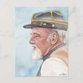 Postal Postcarta de arte acuarela del reactor