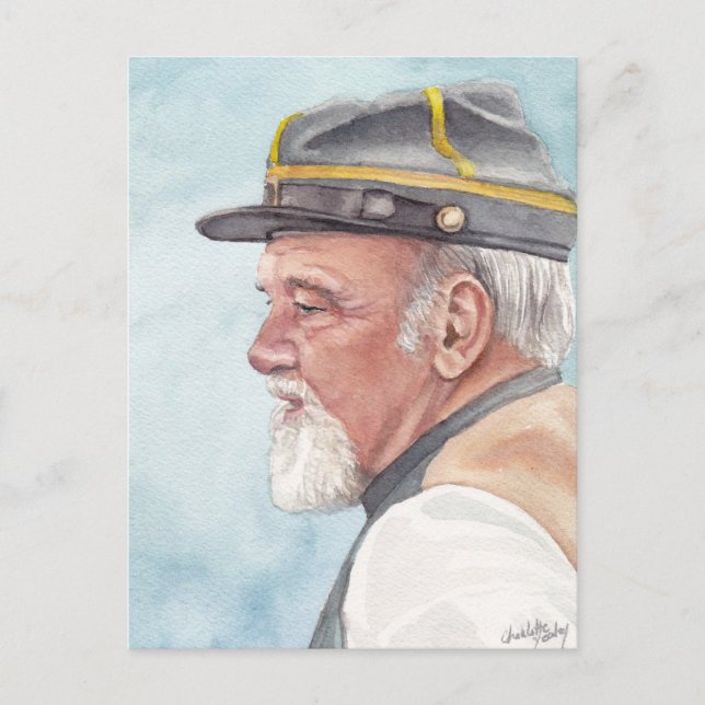 Postal Postcarta de arte acuarela del reactor (Anverso)