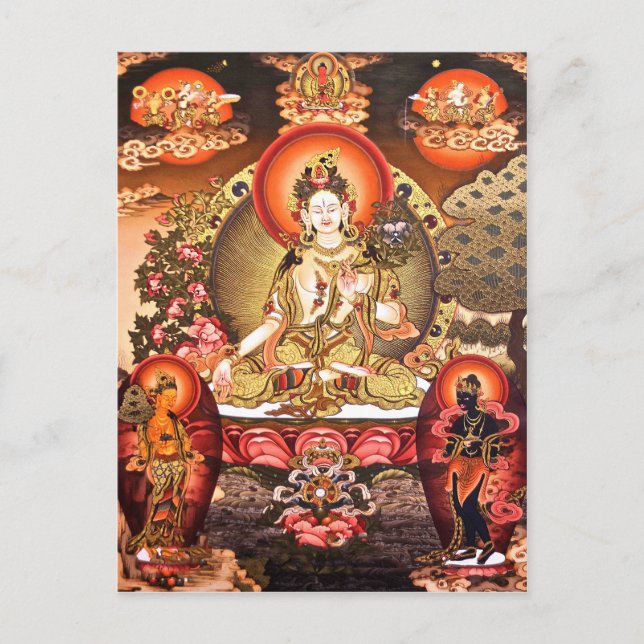 Postal Postcarta de arte budista tibetano (Anverso)