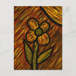 Postal Postcarta de arte de flores de otoño