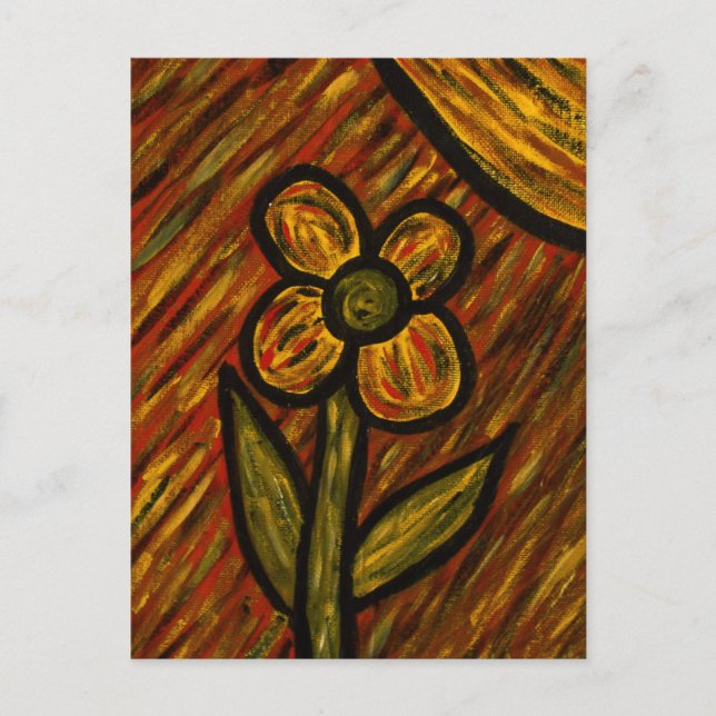Postal Postcarta de arte de flores de otoño (Anverso)