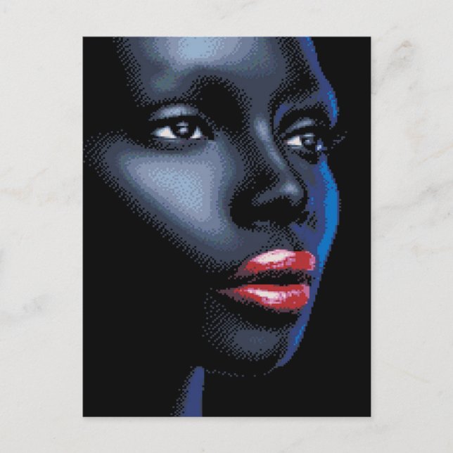 Postal Postcarta de arte de la mujer africana (Anverso)