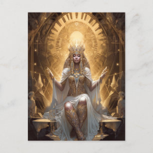 Postal Postcarta de arte de la reina de la diosa