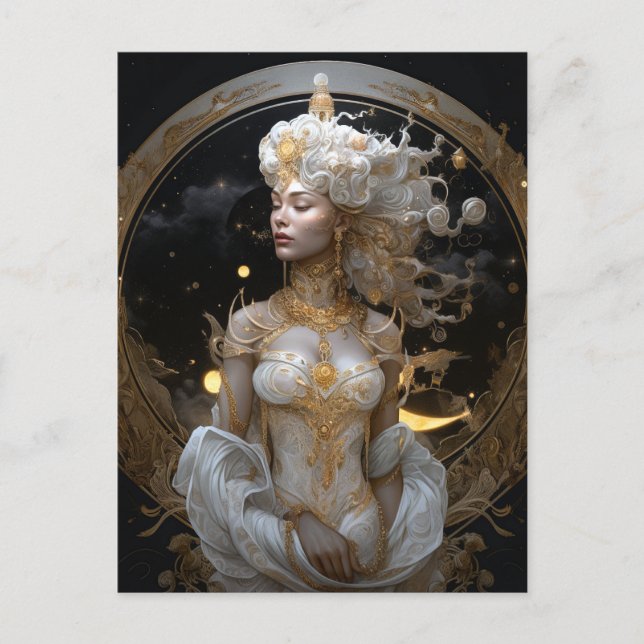 Postal Postcarta de arte de la reina de la diosa (Anverso)