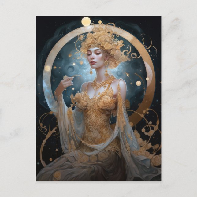 Postal Postcarta de arte de la reina de la diosa (Anverso)