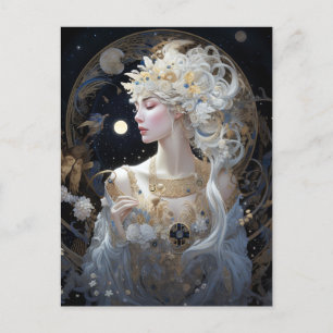 Postal Postcarta de arte de la reina de la diosa