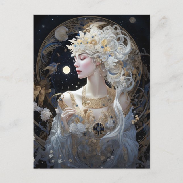 Postal Postcarta de arte de la reina de la diosa (Anverso)