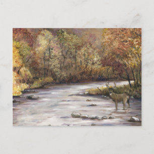 Postal Postcarta de arte de la transmisión de otoño