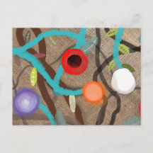 Postcarta de arte de lienzo