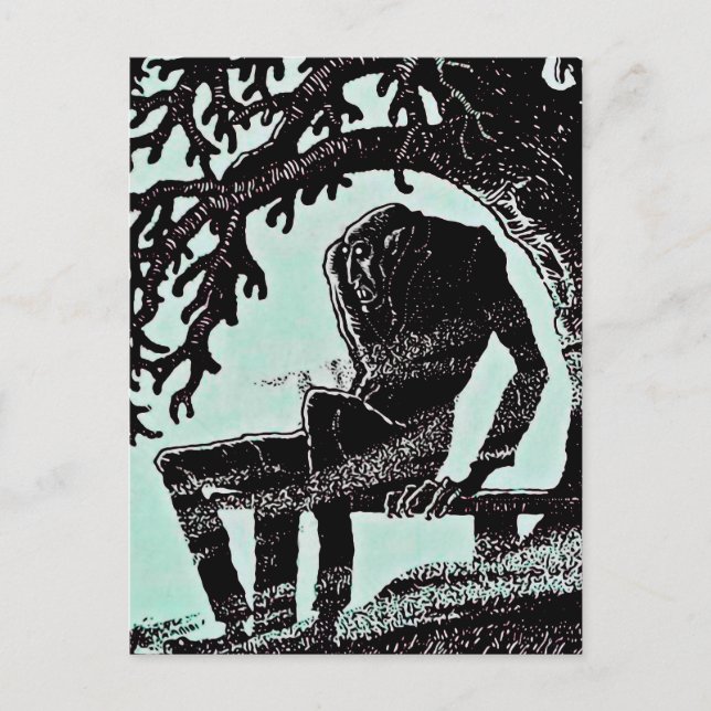 Postal Postcarta de arte de Nosferatu vintage (Anverso)