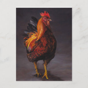 Postal Postcarta de arte de pájaro de gallo