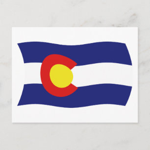Postal Postcarta de bandera de Colorado
