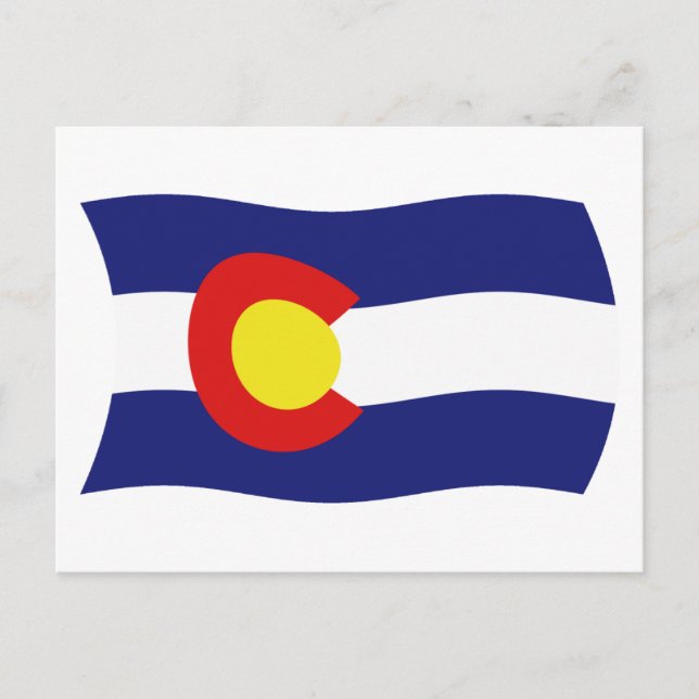 Postal Postcarta de bandera de Colorado (Anverso)
