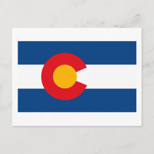 Postal Postcarta de bandera de Colorado