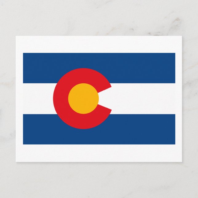Postal Postcarta de bandera de Colorado (Anverso)