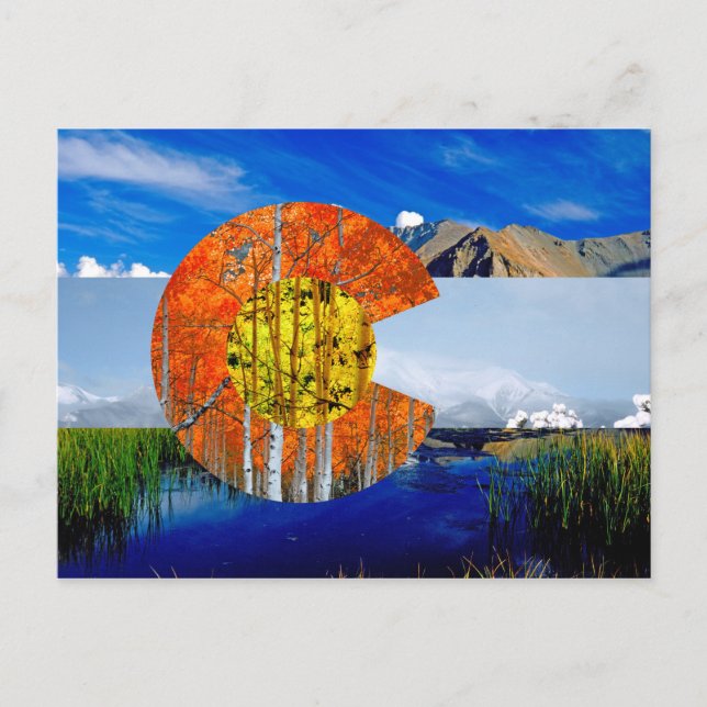 Postal Postcarta de bandera de Colorado (Anverso)