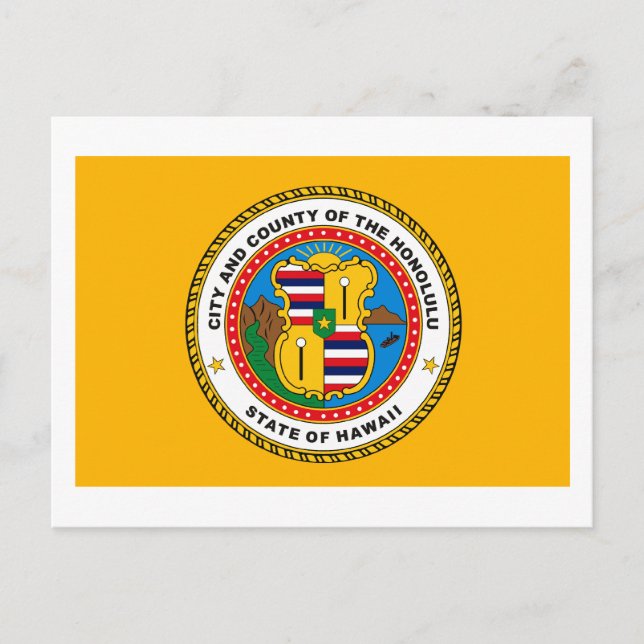 Postal Postcarta de bandera honolulu (Anverso)