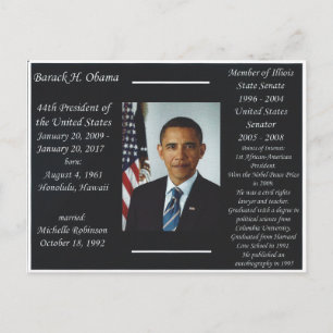 Postal Postcarta de Barack Obama