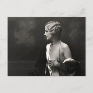 Postal Postcarta de belleza francesa de principios del si