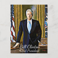 Postcarta de Bill Clinton en su 42° Presidente Kee