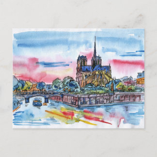 Postal Postcarta de boceto de París