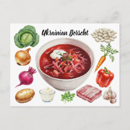 Postal Postcarta de Borscht ucraniano