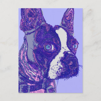 Postal Postcarta de Boston Terrier