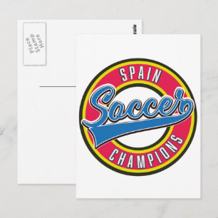 Postal Postcarta de campeones de fútbol de Brasil