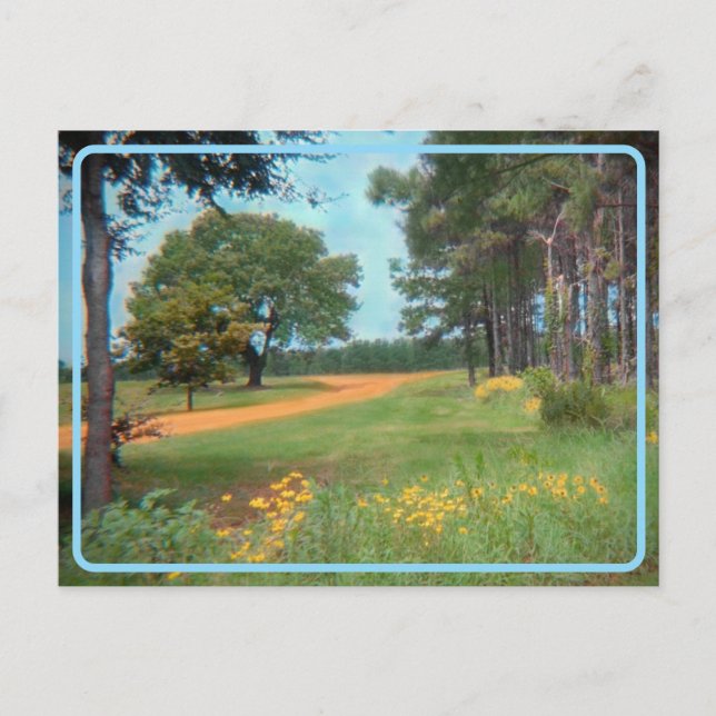 Postal Postcarta de campo de flor de cosecha (Anverso)