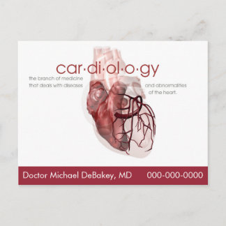 Postal Postcarta de cardiología médico