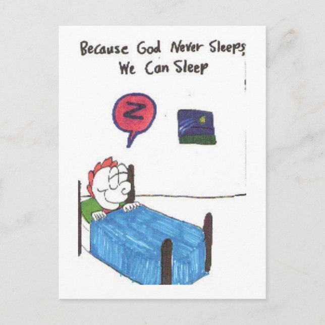 Postal Postcarta de carteles de iglesias divertidas anima (Anverso)