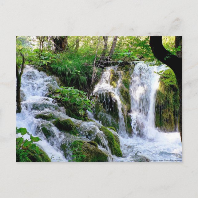 Postal Postcarta de cataratas croatas (Anverso)